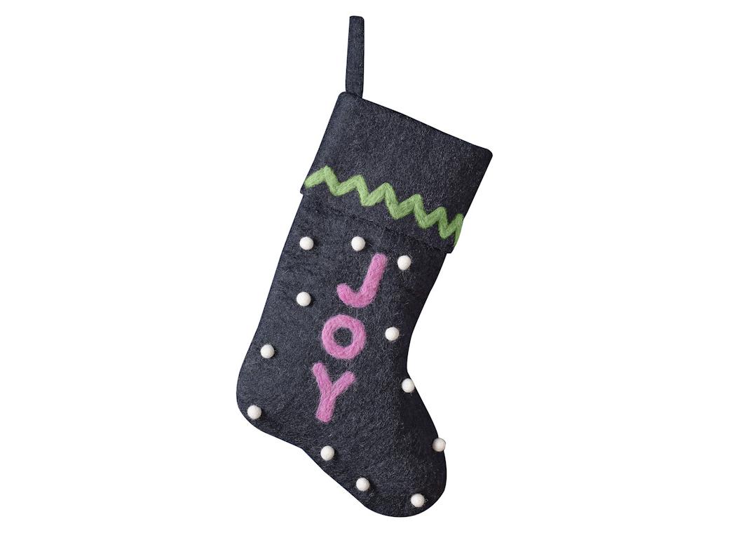 Merry & Bright Joy Felt Stocking