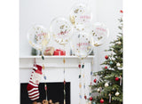 Merry Christmas Confetti Balloons with Light Bulb Tails