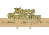 Merry Christmas Ribbon & Motto Kit Gold