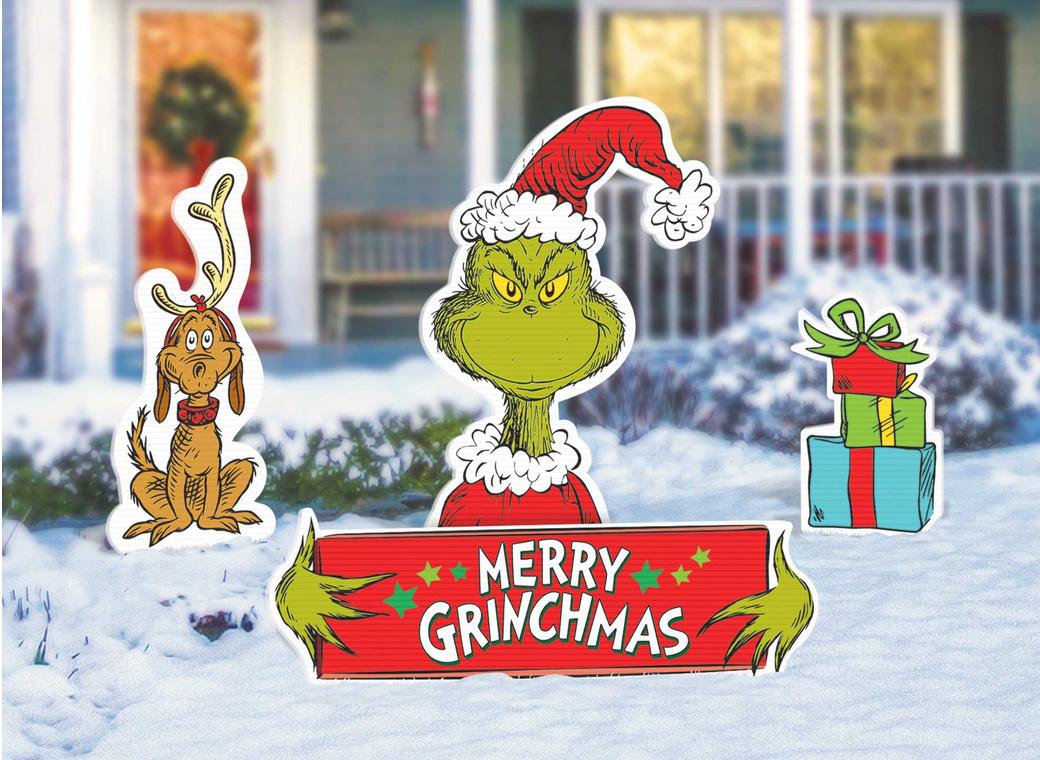 Merry Grinchmas Lawn Signs