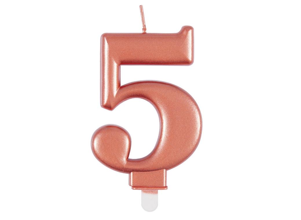 Metallic Rose Gold Candle - No. 5