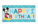 Mickey 1st Birthday Party Banner