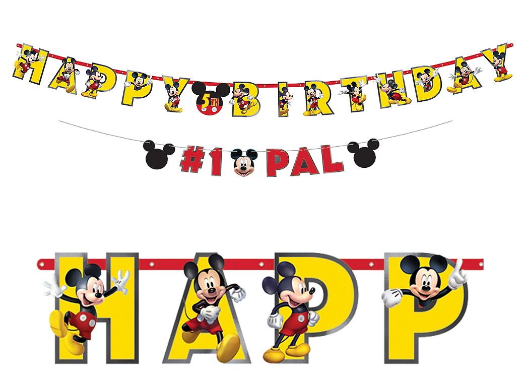 Mickey Mouse Add An Age Banner & Garland