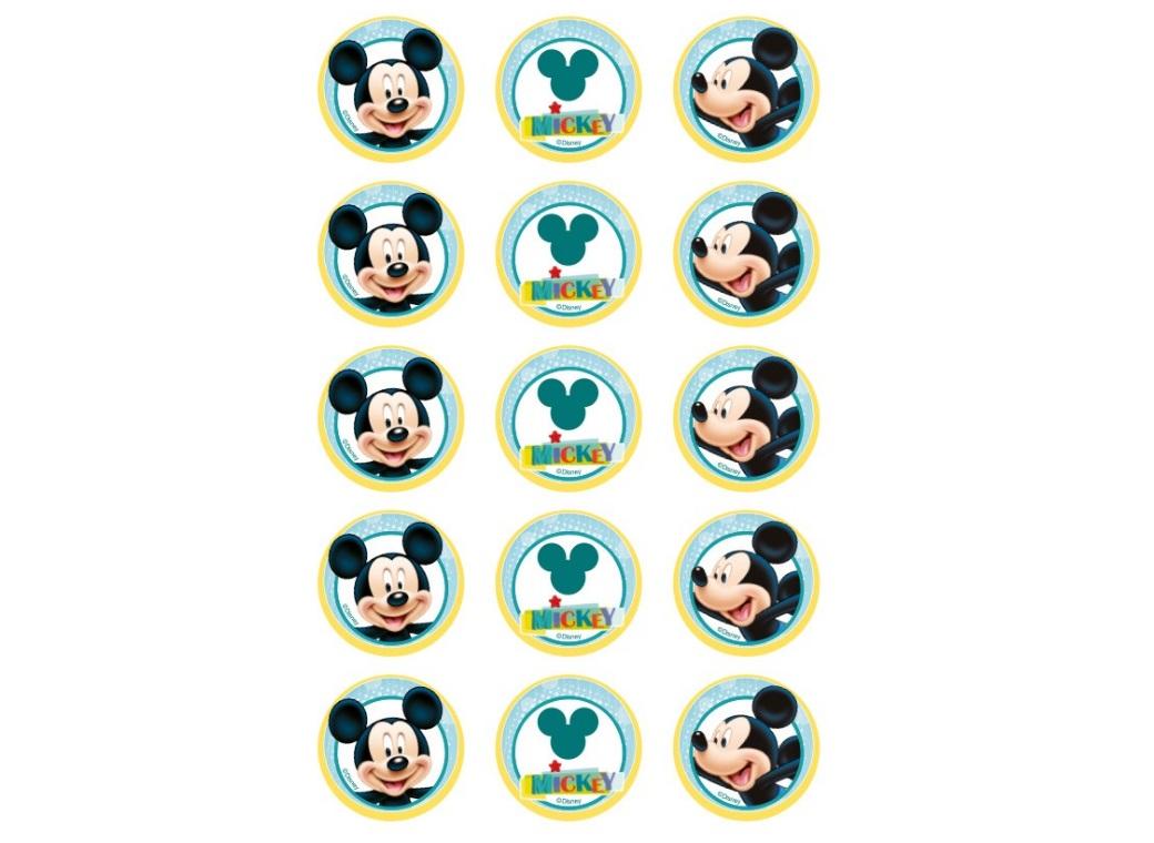 Edible Icing Cupcake Images - Mickey Mouse