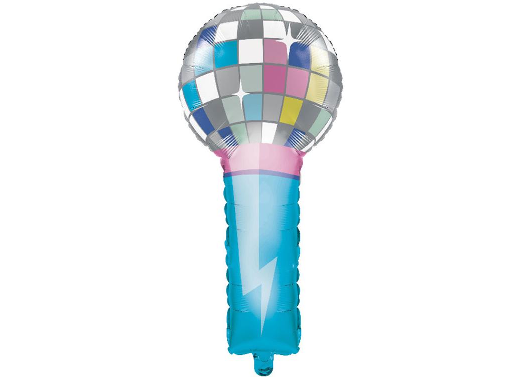 Birthday Beats Microphone Shaped Foil Balloon