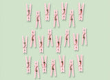 Baby Shower Mini Clothes Pegs 24pk Pink