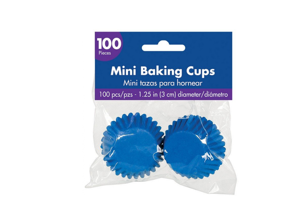 Mini Cupcake Cases 100pk - Royal Blue