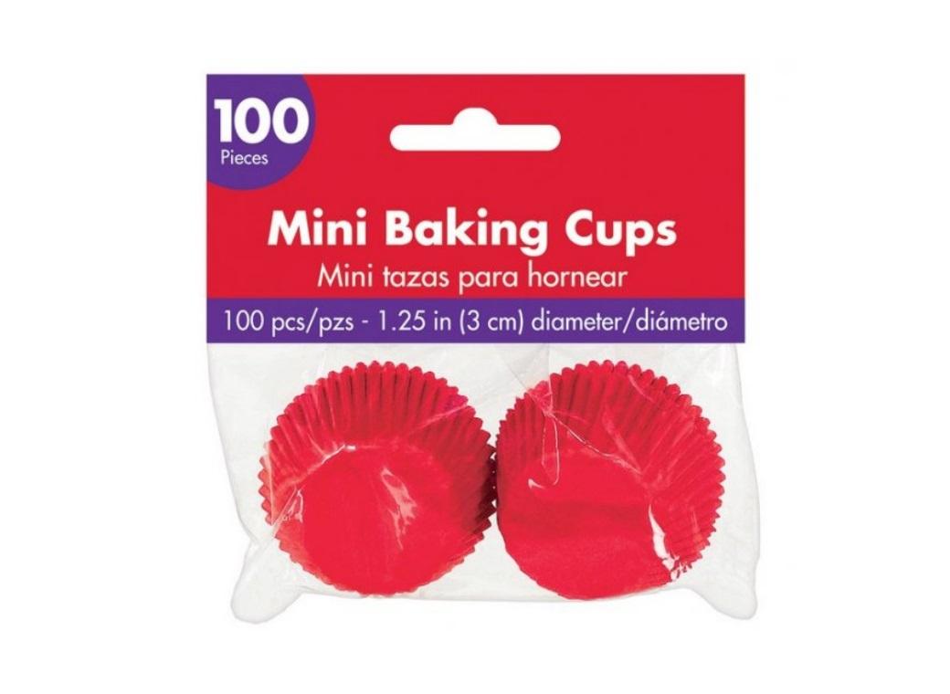 Mini Cupcake Cases 100pk - Red