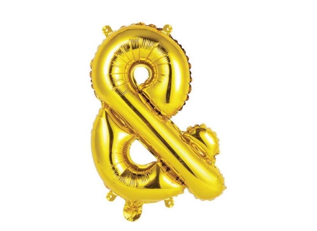 Mini Gold Foil Balloon - & Symbol