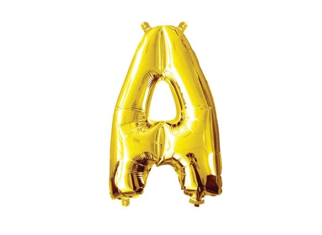 Mini Gold Foil Balloon - Letter A