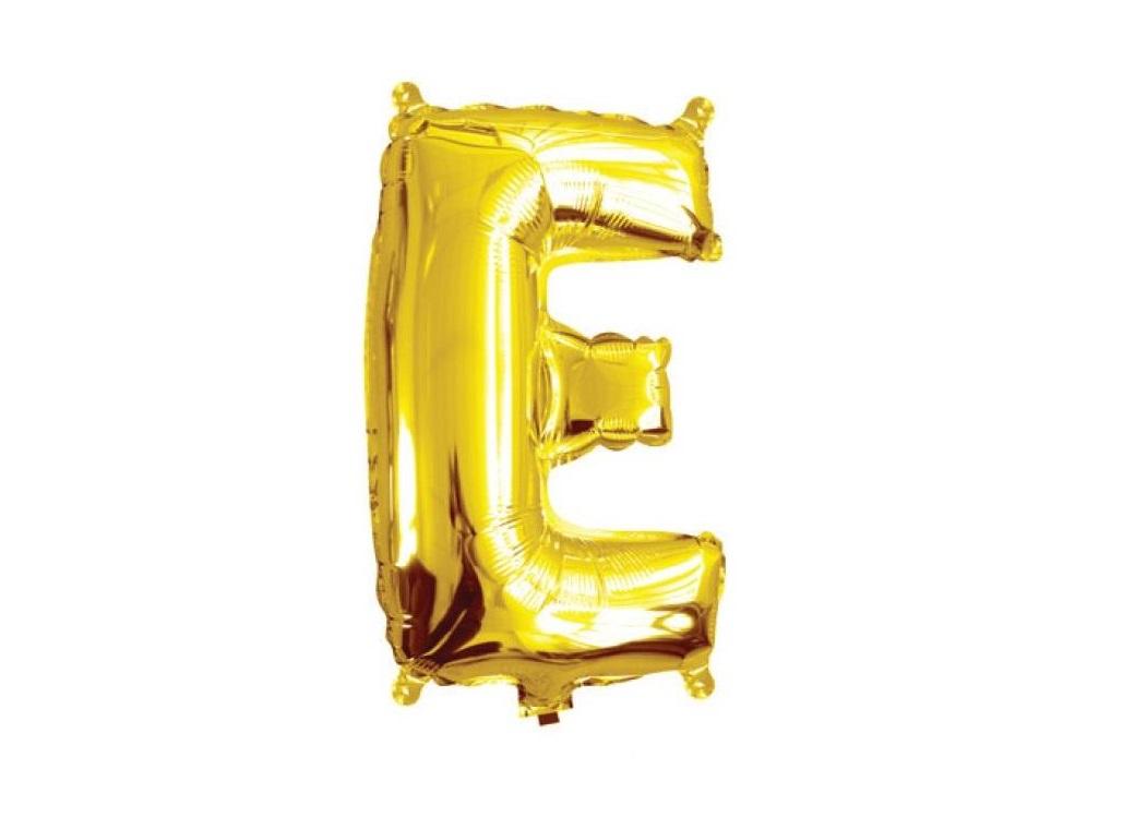 Mini Gold Foil Balloon - Letter E