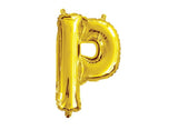 Mini Gold Foil Balloon - Letter P