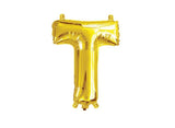 Mini Gold Foil Balloon - Letter T