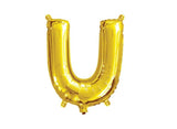 Mini Gold Foil Balloon - Letter U