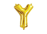 Mini Gold Foil Balloon - Letter Y