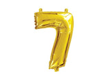 Mini Gold Foil Balloon - Number 7