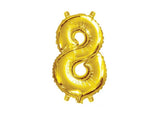 Mini Gold Foil Balloon - Number 8