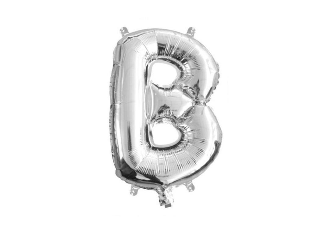 Mini Silver Foil Balloon - Letter B