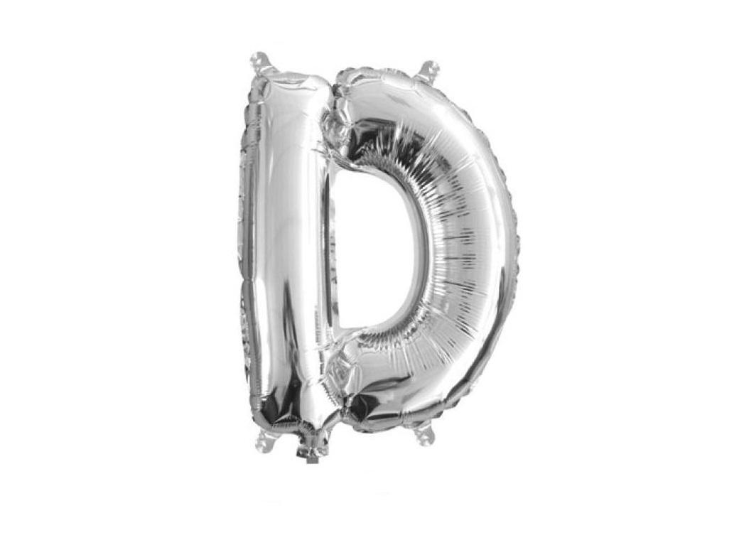 Mini Silver Foil Balloon - Letter D