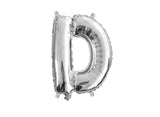 Mini Silver Foil Balloon - Letter D