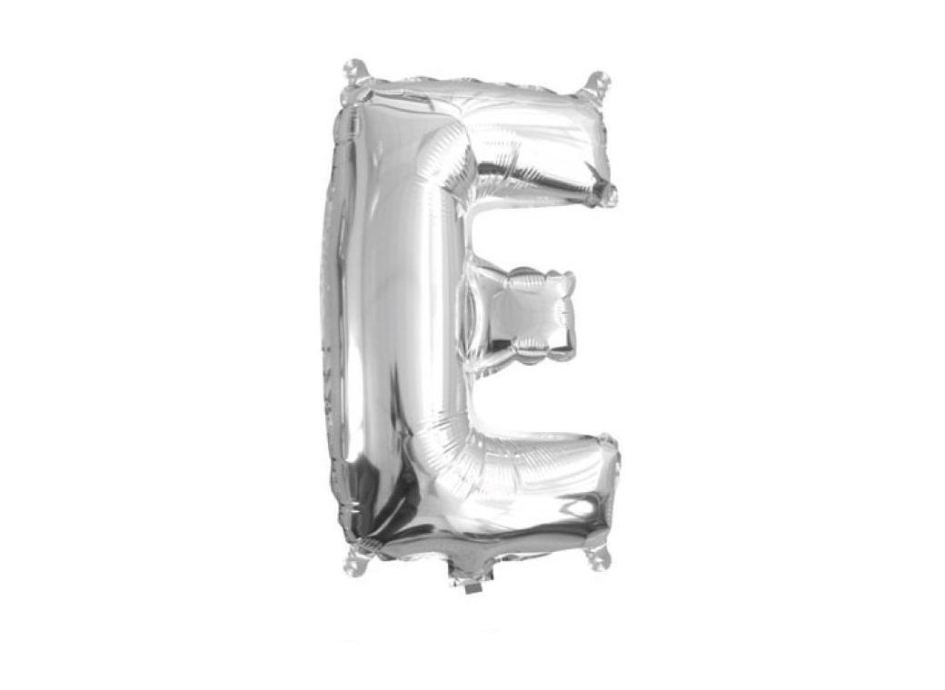 Mini Silver Foil Balloon - Letter E