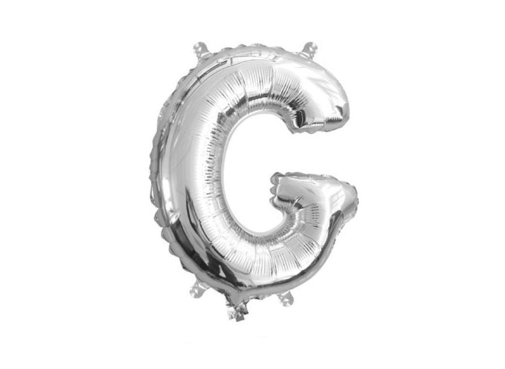 Mini Silver Foil Balloon - Letter G