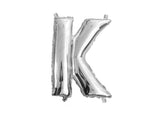 Mini Silver Foil Balloon - Letter K