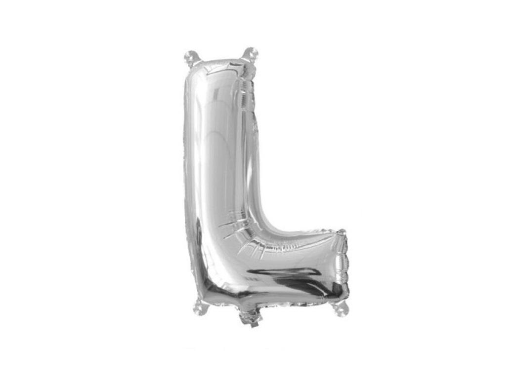 Mini Silver Foil Balloon - Letter L