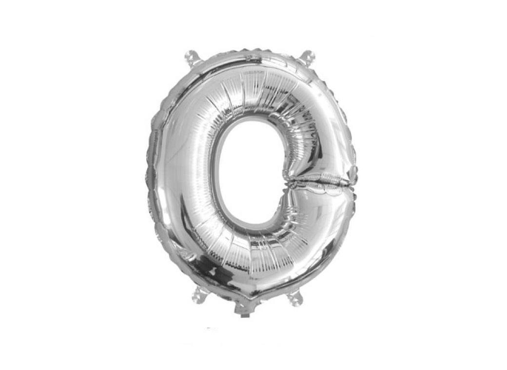 Mini Silver Foil Balloon - Letter O