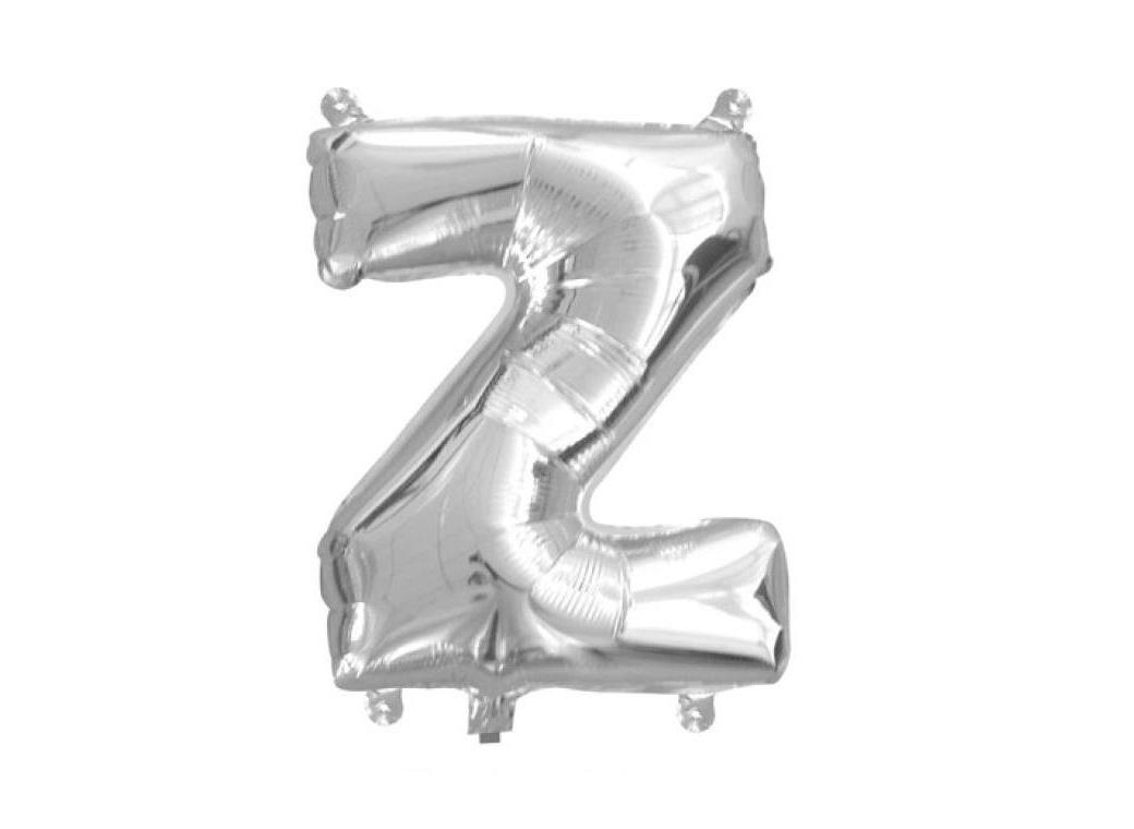 Mini Silver Foil Balloon - Letter Z