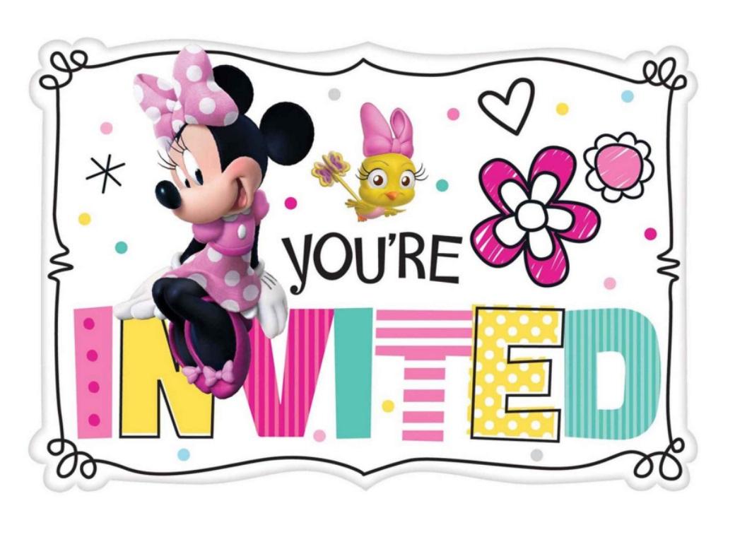 Minnie Mouse Invitations 8pk