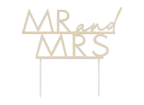 Modern Luxe Mr & Mrs Cake Topper