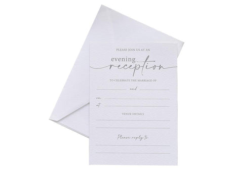 Modern Luxe Wedding Reception Invitations 10pk