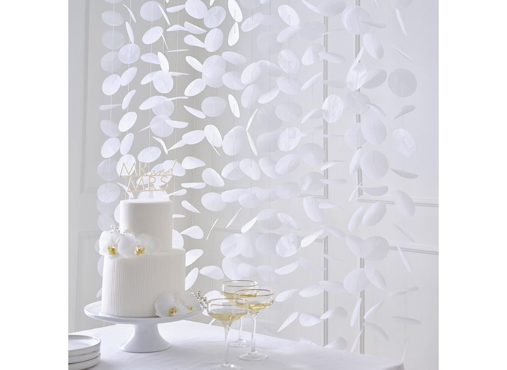 Modern Luxe White Paper Disc Backdrop