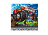 Monster Truck Beverage Napkins 16pk