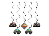 Monster Truck Hanging Decorations 3pk