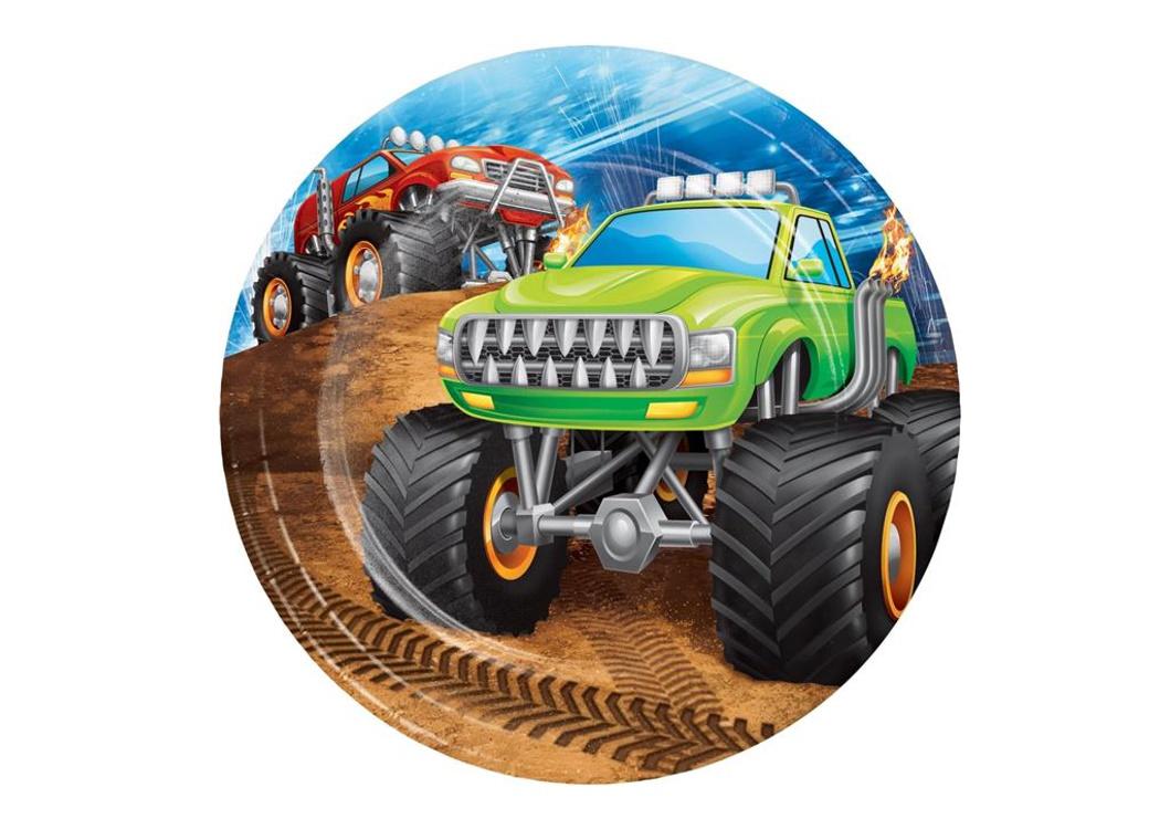 Monster Truck Lunch Plates 8pk