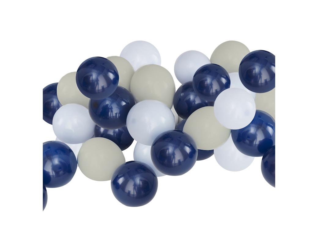 Navy, Blue & Grey Mosaic Balloons 40pk