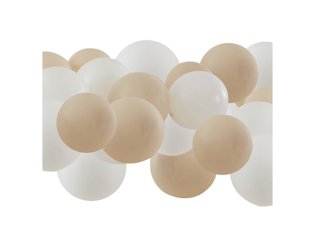 Nude & White Mosaic Balloons 40pk