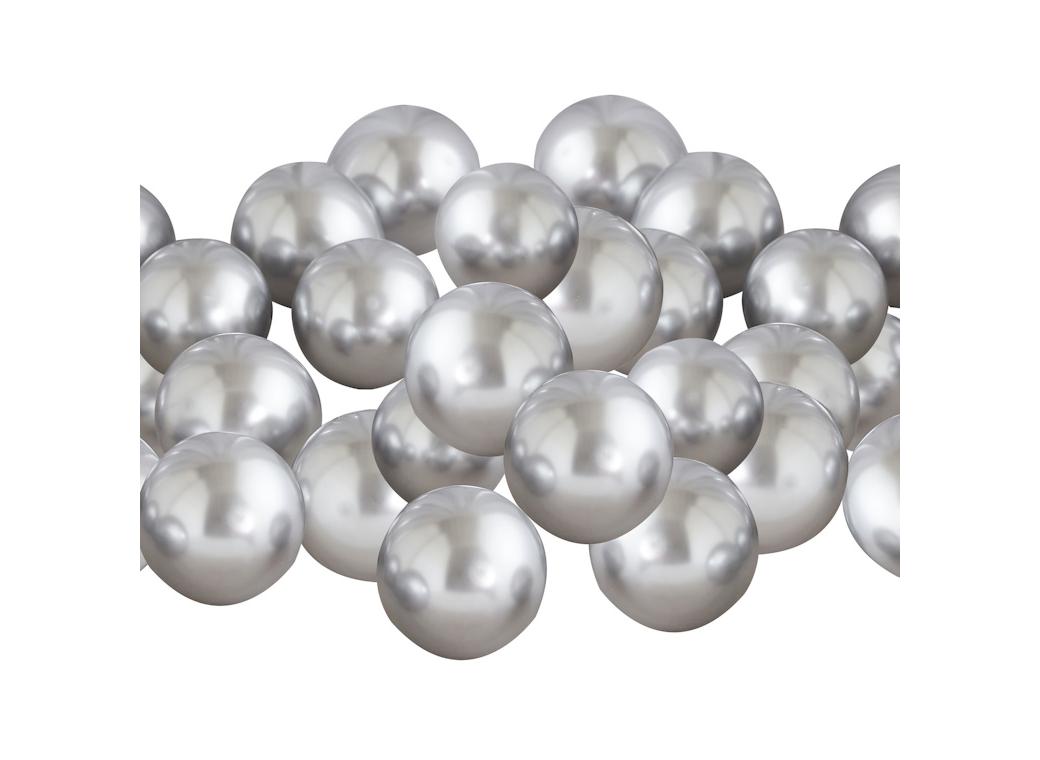 Silver Chrome Mosaic Balloons 40pk