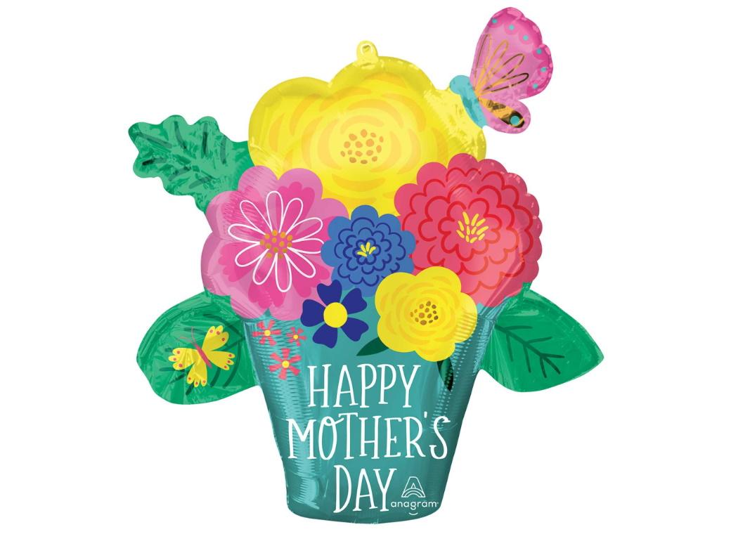 Mother's Day Flower Pot SuperShape Foil Balloon