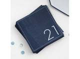 Navy 21st Birthday Napkins 16pk