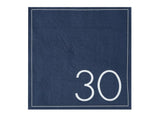 Navy 30th Birthday Napkins 16pk