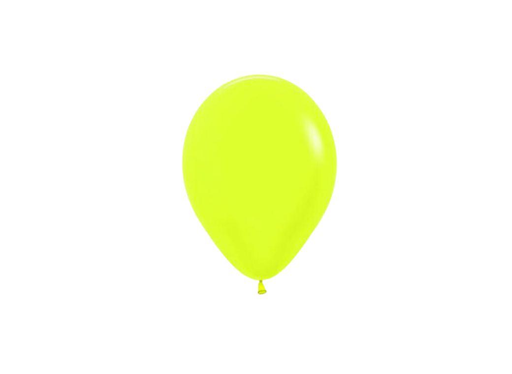 Neon Yellow Balloons 12cm 10pk