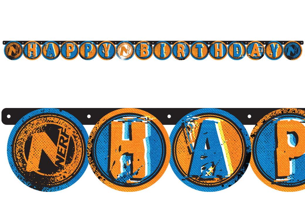 Nerf Happy Birthday Banner