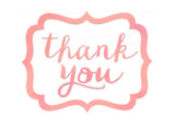 Thank You Stickers 50pk - New Pink