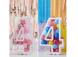 Number 4 Balloon Mosaic Stand