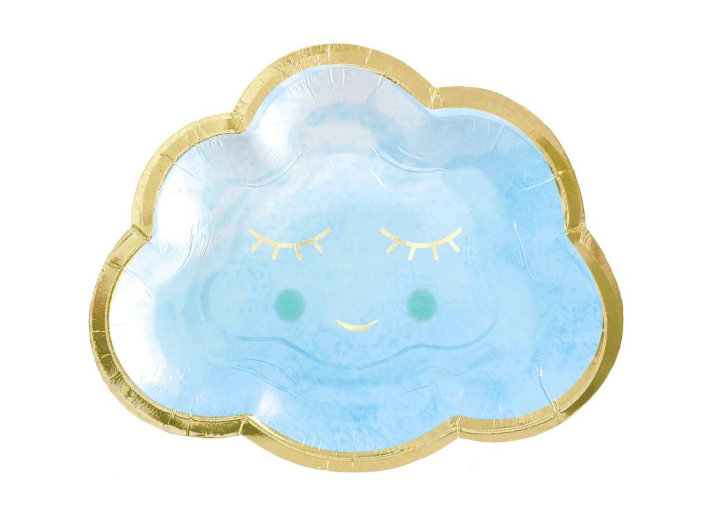 Oh Baby Boy Cloud Shaped Plates 8pk