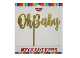 GoBake Oh Baby Cake Topper - Gold