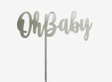 GoBake Oh Baby Cake Topper - Silver